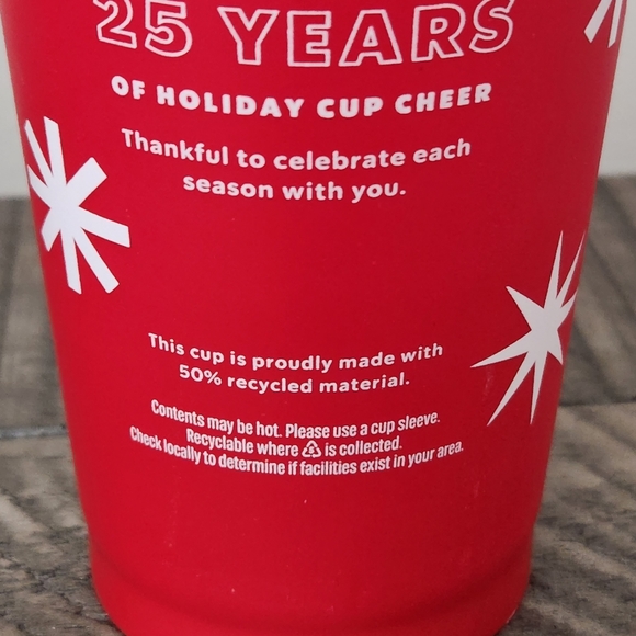 🎄 Bundle of 2 Starbucks Holiday Winter 25th Anniversary Reusable Cups 16 oz set - Picture 7 of 9